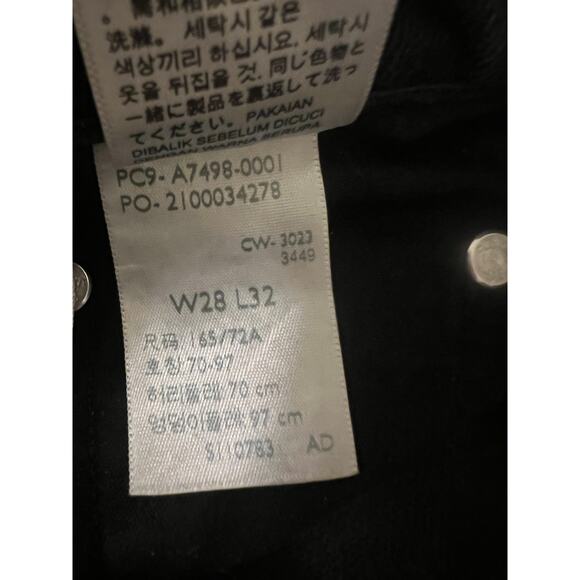 Levi's Superlow Jeans 28x32 Black Wash Straight Wide Leg Baggy '90s Grunge Y2K - Picture 5 of 9